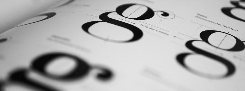 Typografie für den Buchstaben G
