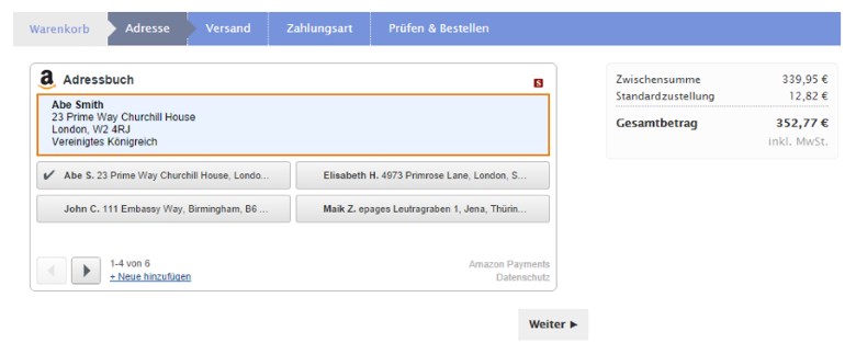 Amazon Payments für ePages