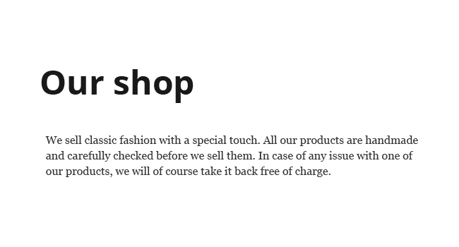 Typography for online shops