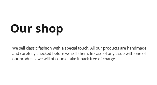 Typography for online shops